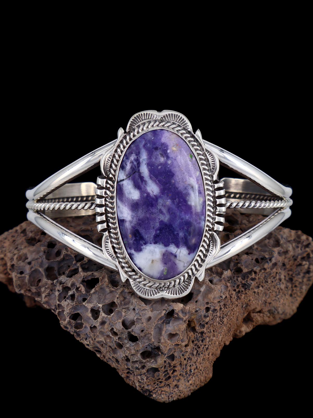 Bracelet manchette amérindien #8 turquoise en argent sterling