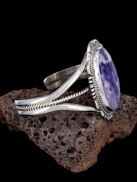 Pulsera de puño de plata de ley turquesa n.º 8 de nativos americanos