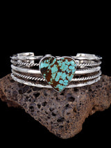 Native American Jewelry #8 Turquoise Heart Cuff Bracelet