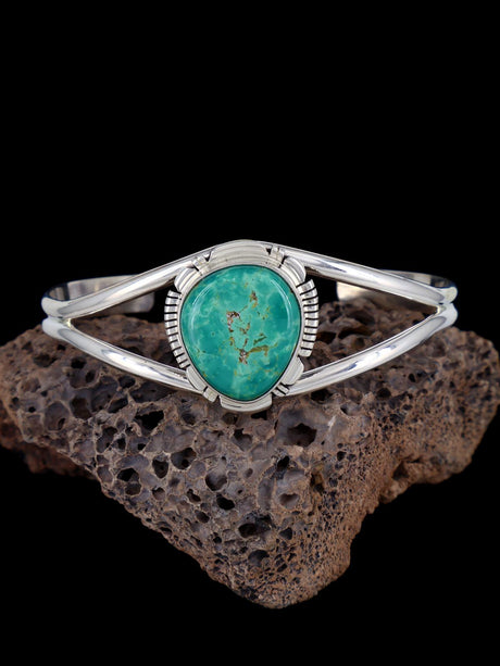 Navajo Armenian Turquoise Sterling Silver Cuff Bracelet - PuebloDirect.com