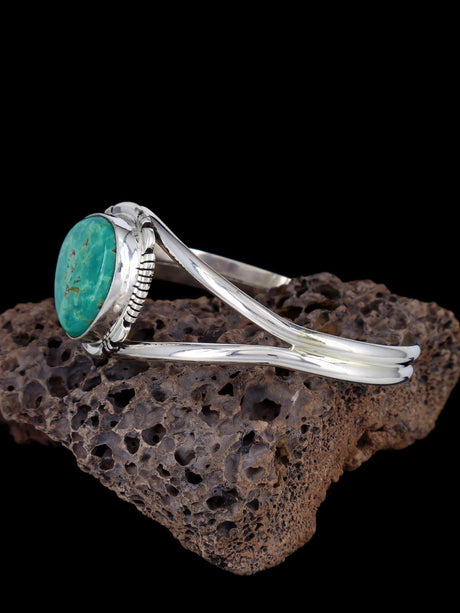 Navajo Armenian Turquoise Sterling Silver Cuff Bracelet - PuebloDirect.com