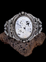 Pulsera de puño de plata de ley turquesa n.º 8 de nativos americanos