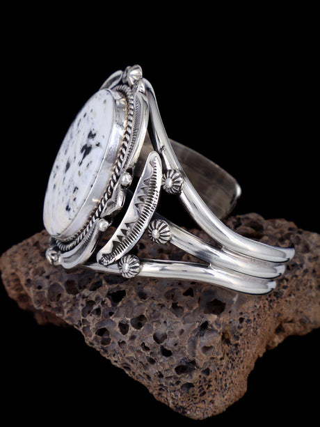 Pulsera de puño de plata de ley turquesa n.º 8 de nativos americanos