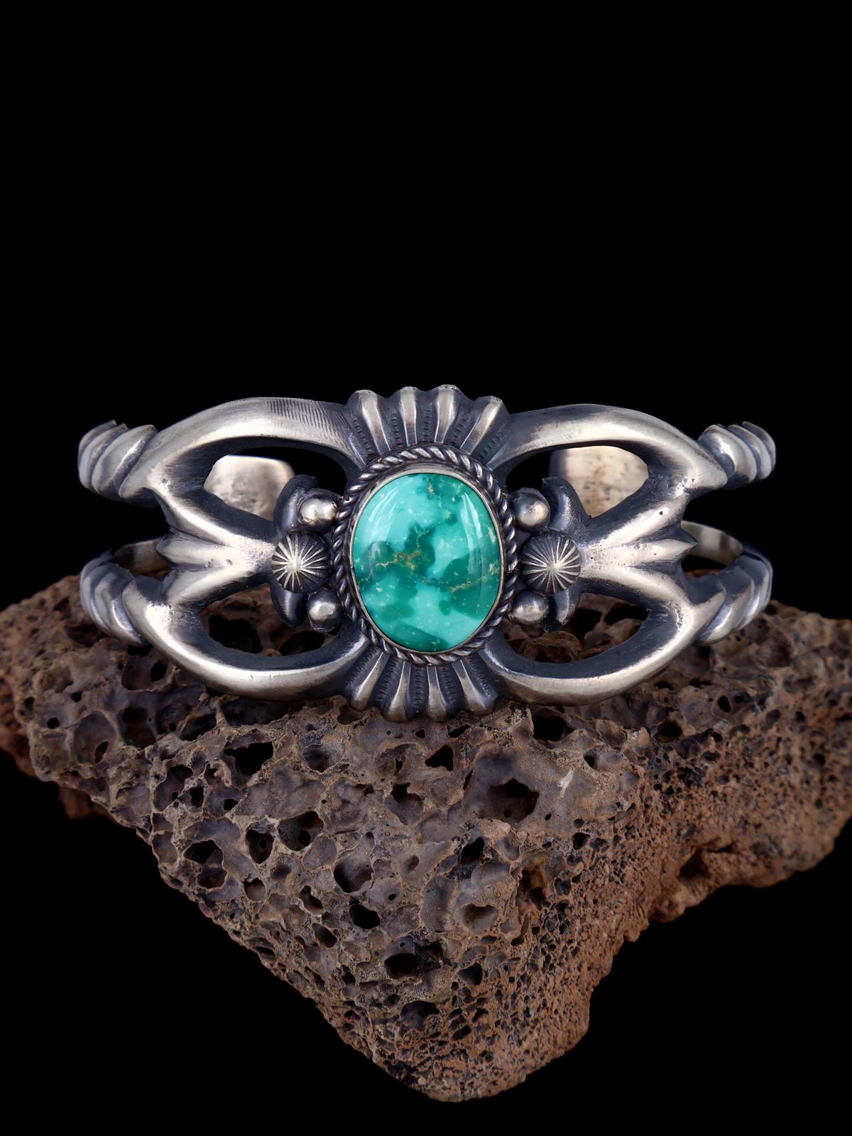 Navajo Emerald Valley Turquoise Sterling Silver Cuff Bracelet