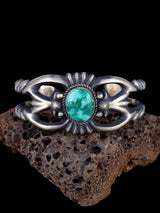 Navajo Emerald Valley Turquoise Sterling Silver Cuff Bracelet