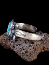 Navajo Natural Turquoise Mountain Sterling Silver Cuff Bracelet