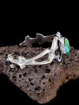 Navajo Sonoran Gold Turquoise Sterling Silver Cuff Bracelet