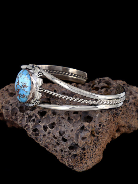 Pulsera de puño turquesa Kingman de joyería nativa americana