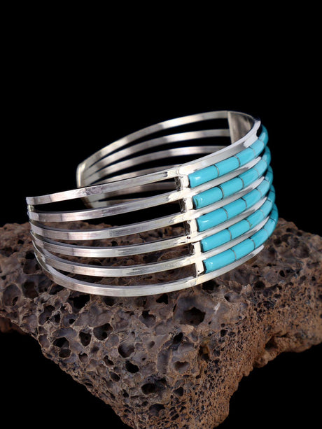 Native American Zuni Turquoise Inlay Bracelet