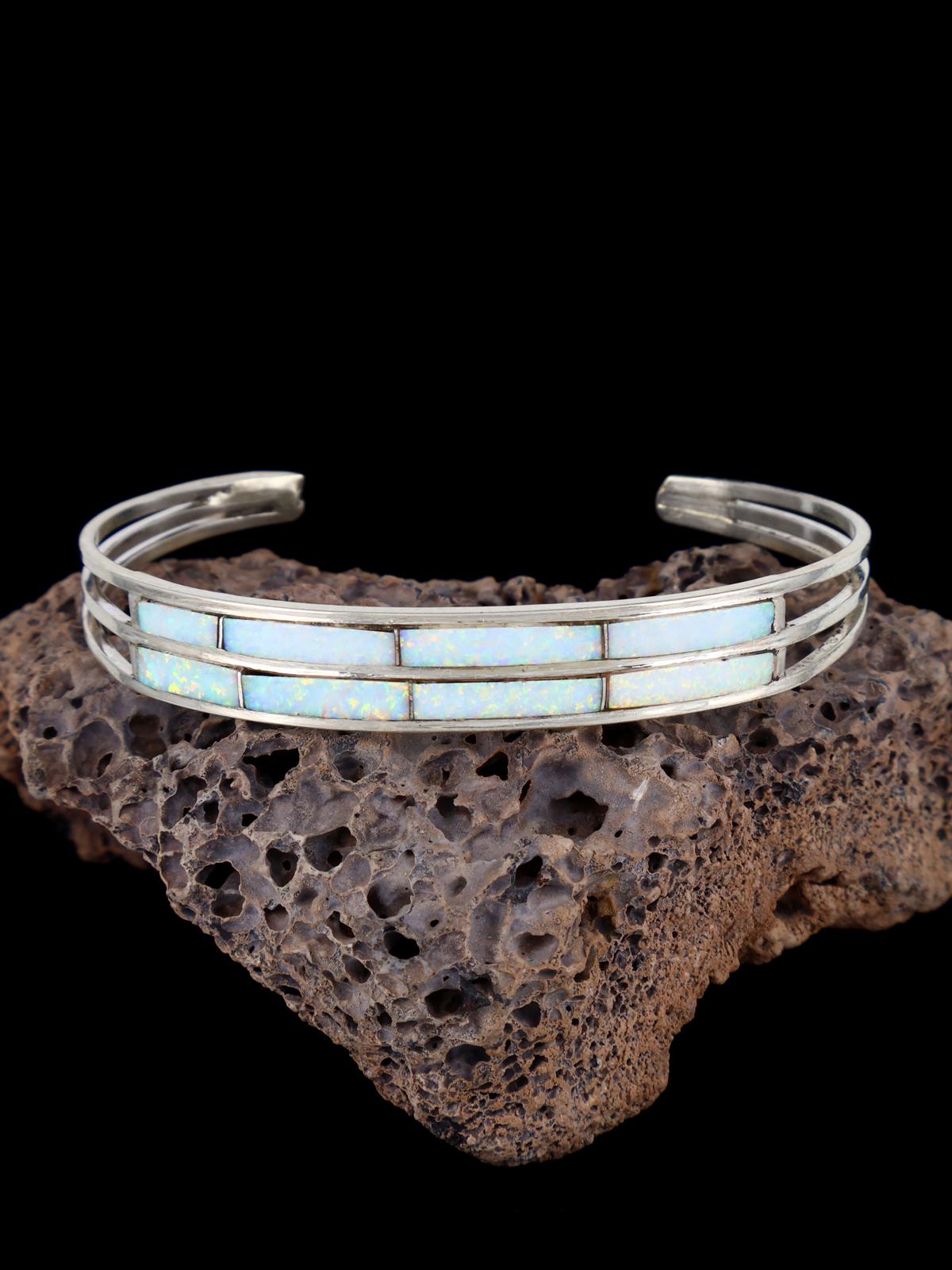 Pulsera con incrustaciones de opalita Zuni nativa americana