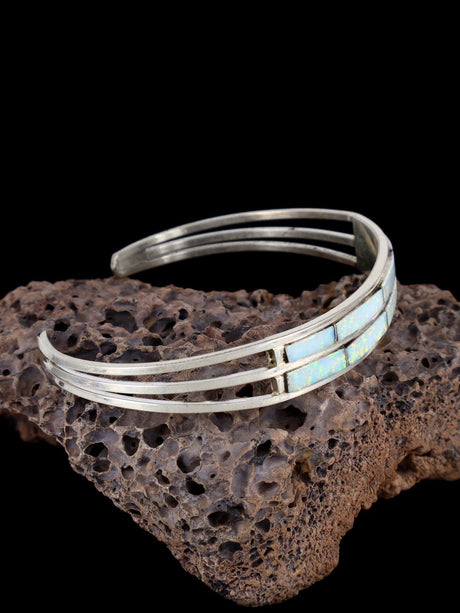 Pulsera con incrustaciones de opalita Zuni nativa americana