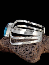 Native American Sterling Silver Turquoise Cuff Bracelet - PuebloDirect.com