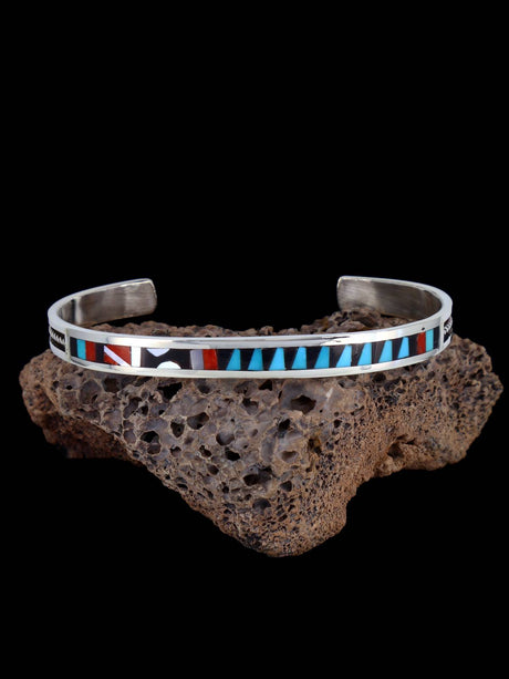Native American Zuni Inlay Bracelet - PuebloDirect.com