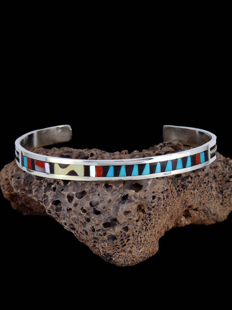 Native American Zuni Inlay Bracelet - PuebloDirect.com