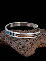 Native American Zuni Inlay Bracelet - PuebloDirect.com