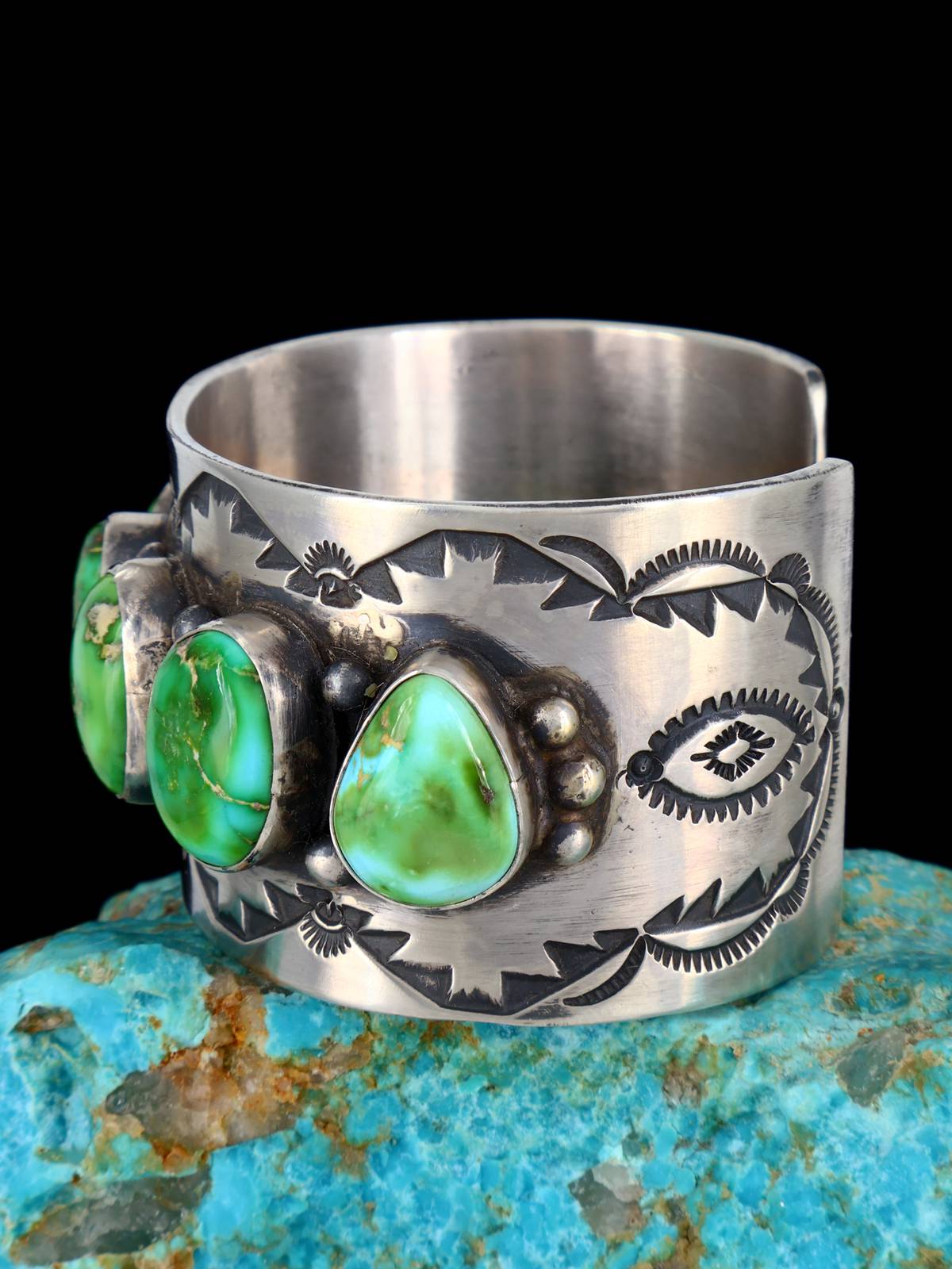 Native American Jewelry Sonoran Gold Turquoise Cuff Bracelet - PuebloDirect.com