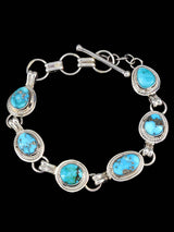 Native American Jewelry Sierra Nevada Turquoise Link Bracelet