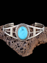 Native American Sterling Silver Turquoise Cuff Bracelet