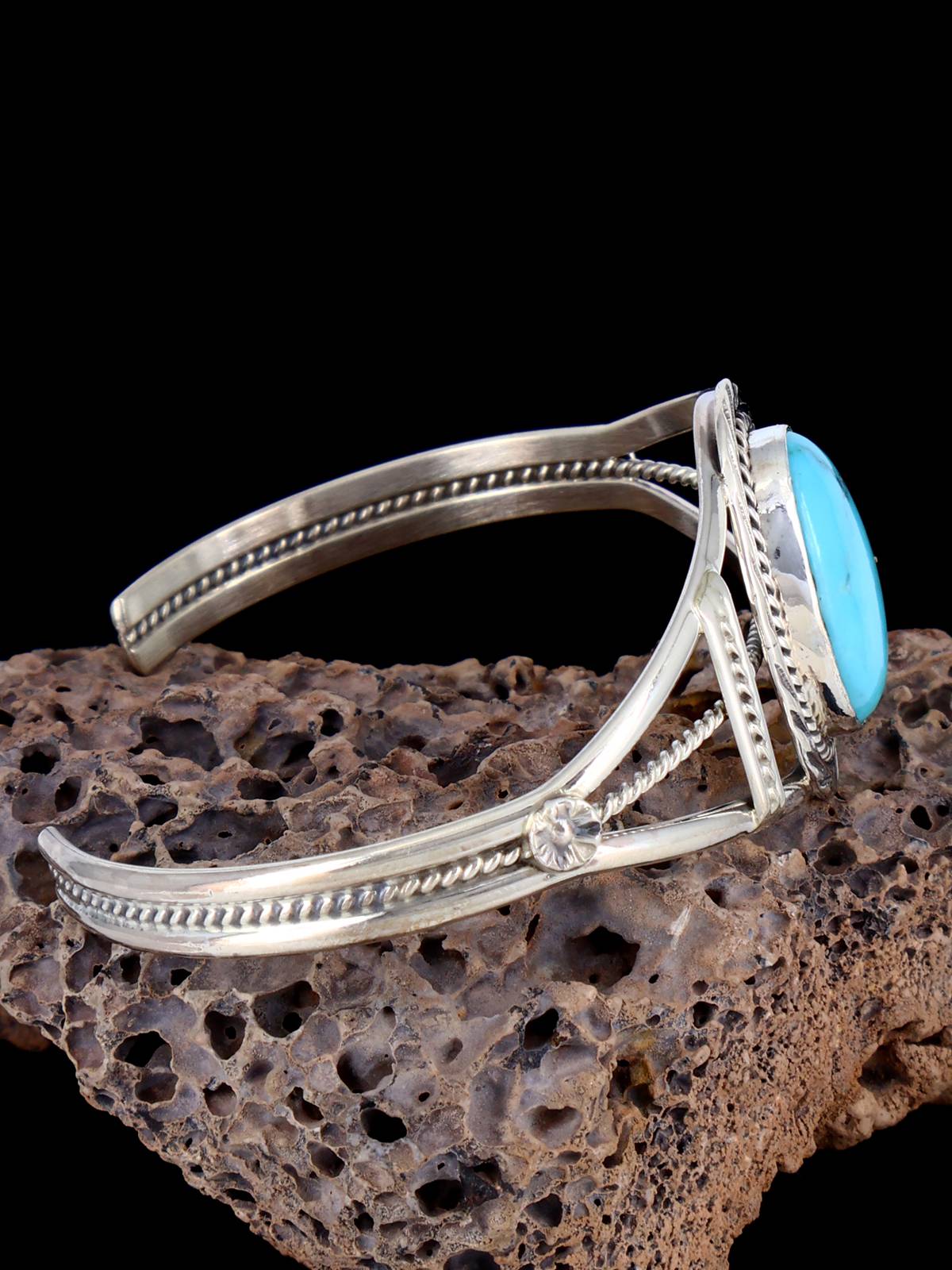 Native American Sterling Silver Turquoise Cuff Bracelet