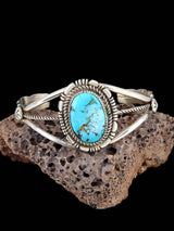 Native American Sterling Silver Turquoise Cuff Bracelet