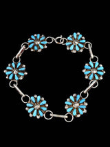 Native American Zuni Turquoise Link Bracelet