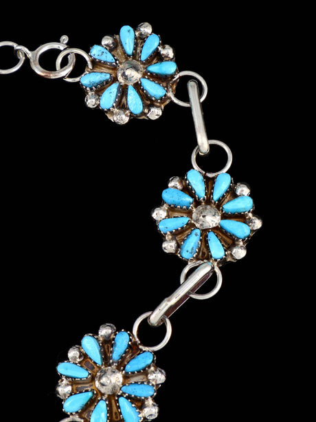 Native American Zuni Turquoise Link Bracelet