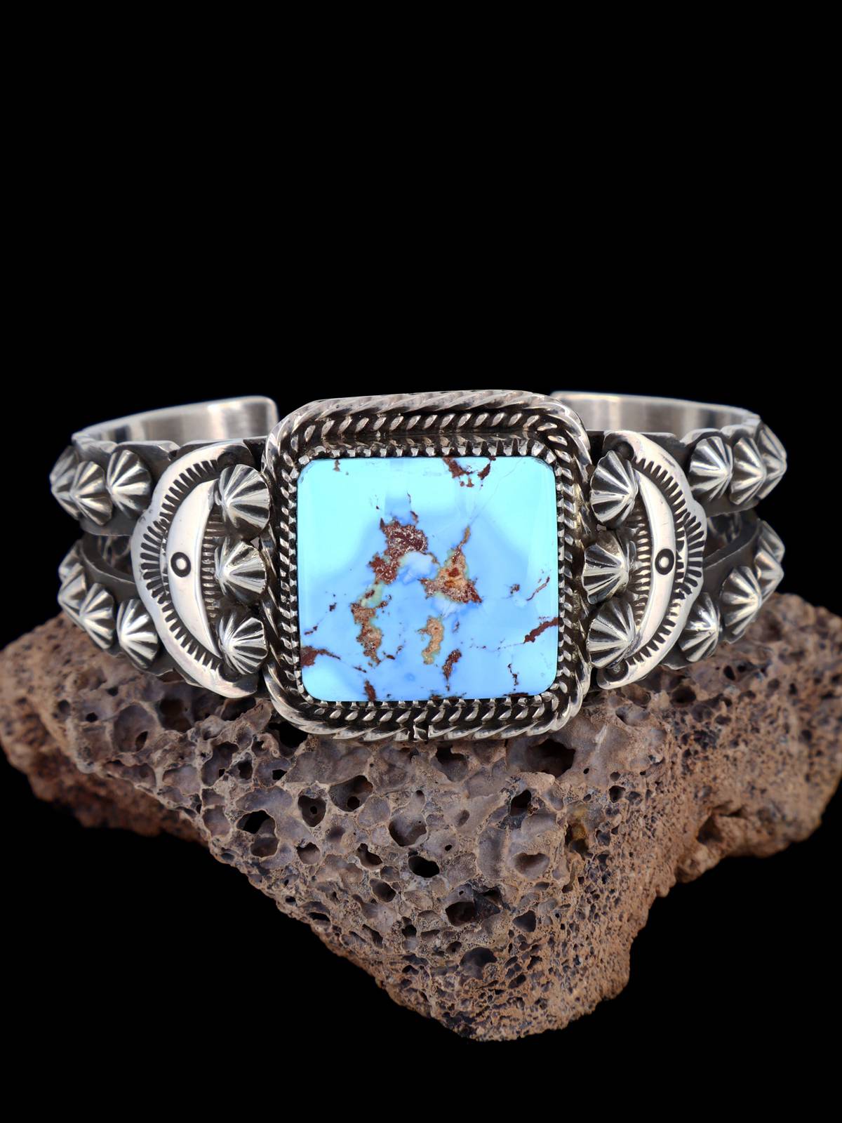 Native American Jewelry Golden Hill Turquoise Cuff Bracelet