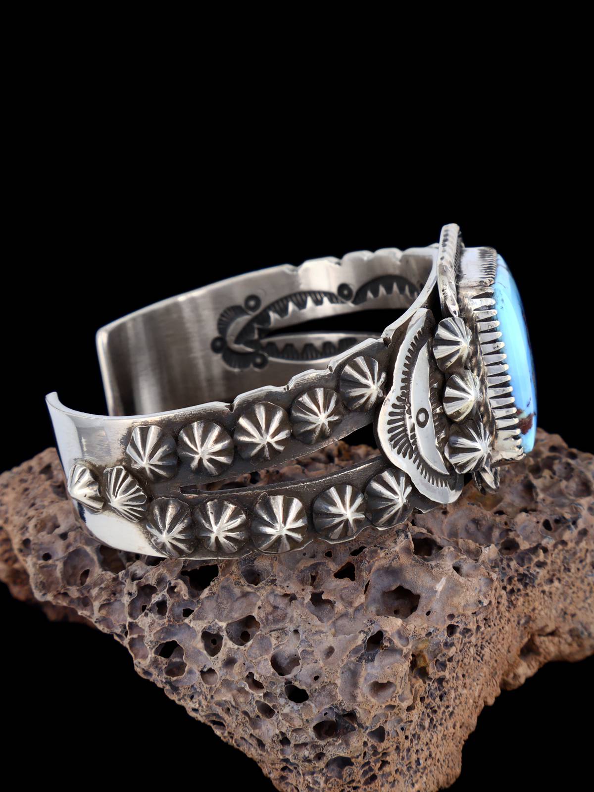 Native American Jewelry Golden Hill Turquoise Cuff Bracelet