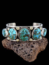 Native Sterling Jewelry Kingman Turquoise Cuff Bracelet