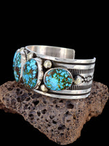 Native Sterling Jewelry Kingman Turquoise Cuff Bracelet