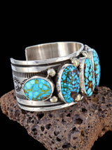 Native Sterling Jewelry Kingman Turquoise Cuff Bracelet