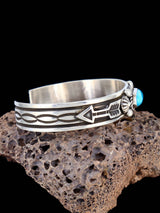 Pulsera de puño turquesa Natural Golden Hill de joyería nativa americana