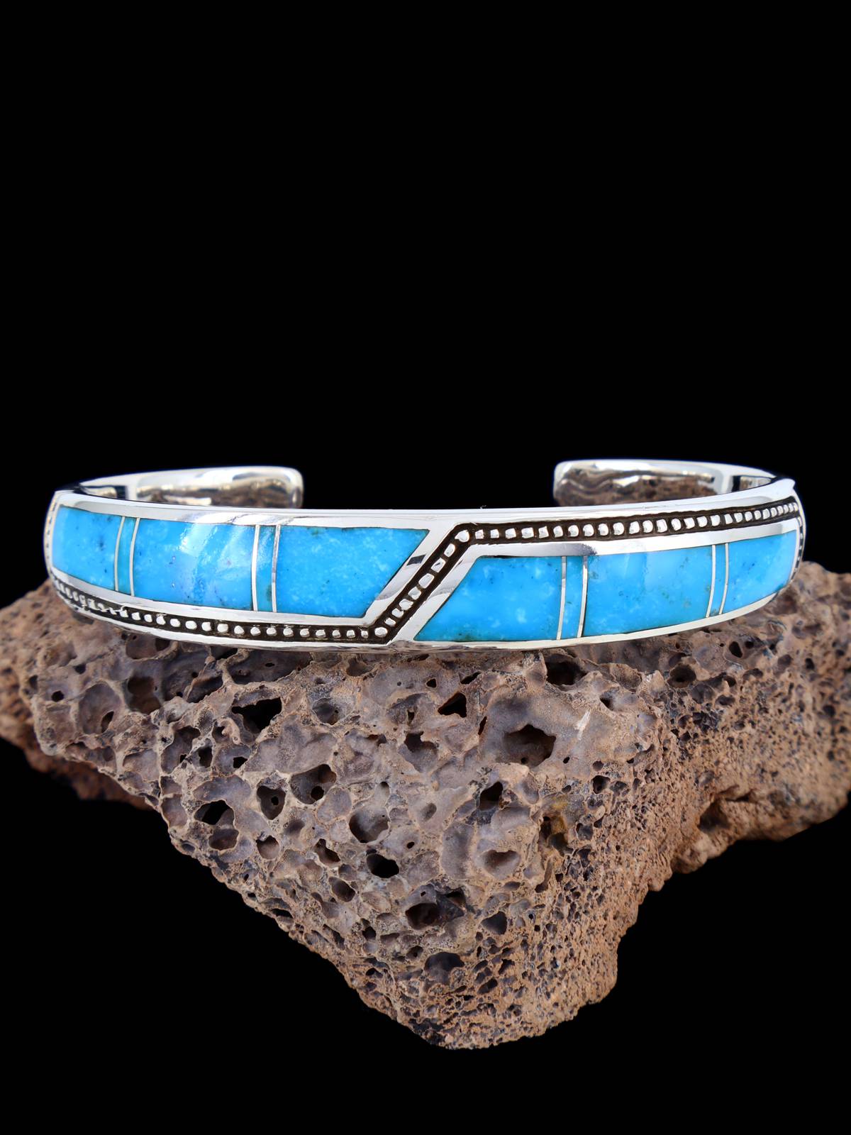 Native American Turquoise Mosaic Inlay Bracelet
