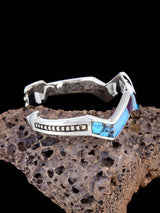 Native American Turquoise and Opalite Inlay Bracelet