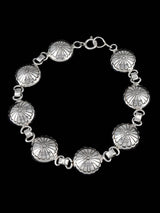 Bracelet enroulé de perles turquoise en argent sterling