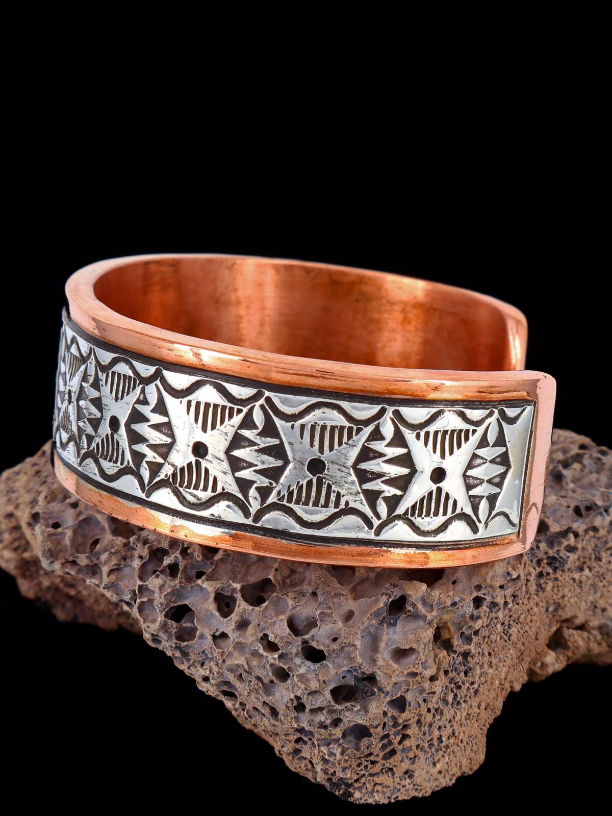Navajo Sterling Silver and Copper Cuff Bracelet