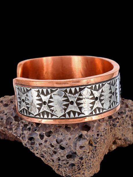 Navajo Sterling Silver and Copper Cuff Bracelet