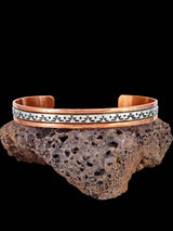 Navajo Sterling Silver and Copper Cuff Bracelet - PuebloDirect.com