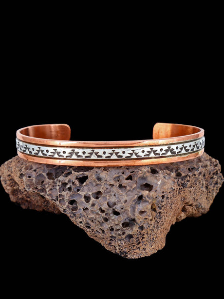 Navajo Sterling Silver and Copper Cuff Bracelet - PuebloDirect.com