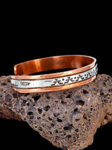 Navajo Sterling Silver and Copper Cuff Bracelet - PuebloDirect.com