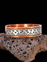 Bracelet manchette en cuivre à corde torsadée