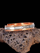 Bracelet manchette en cuivre à corde torsadée