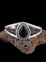 Navajo Sterling Silver Black Onyx Cuff Bracelet