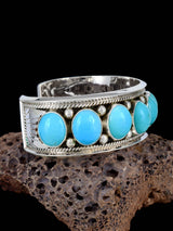 Native American Turquoise Sterling Silver Cuff Bracelet