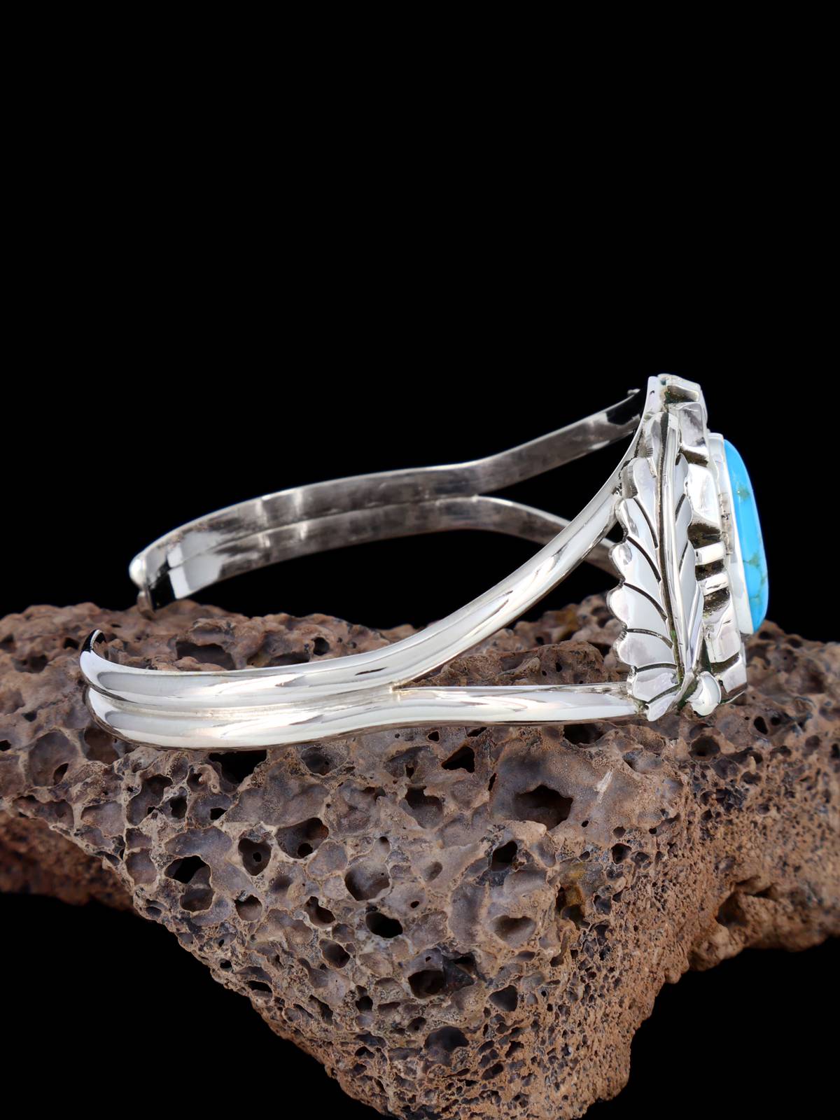 Pulsera Navajo de Plata de Ley y Turquesa