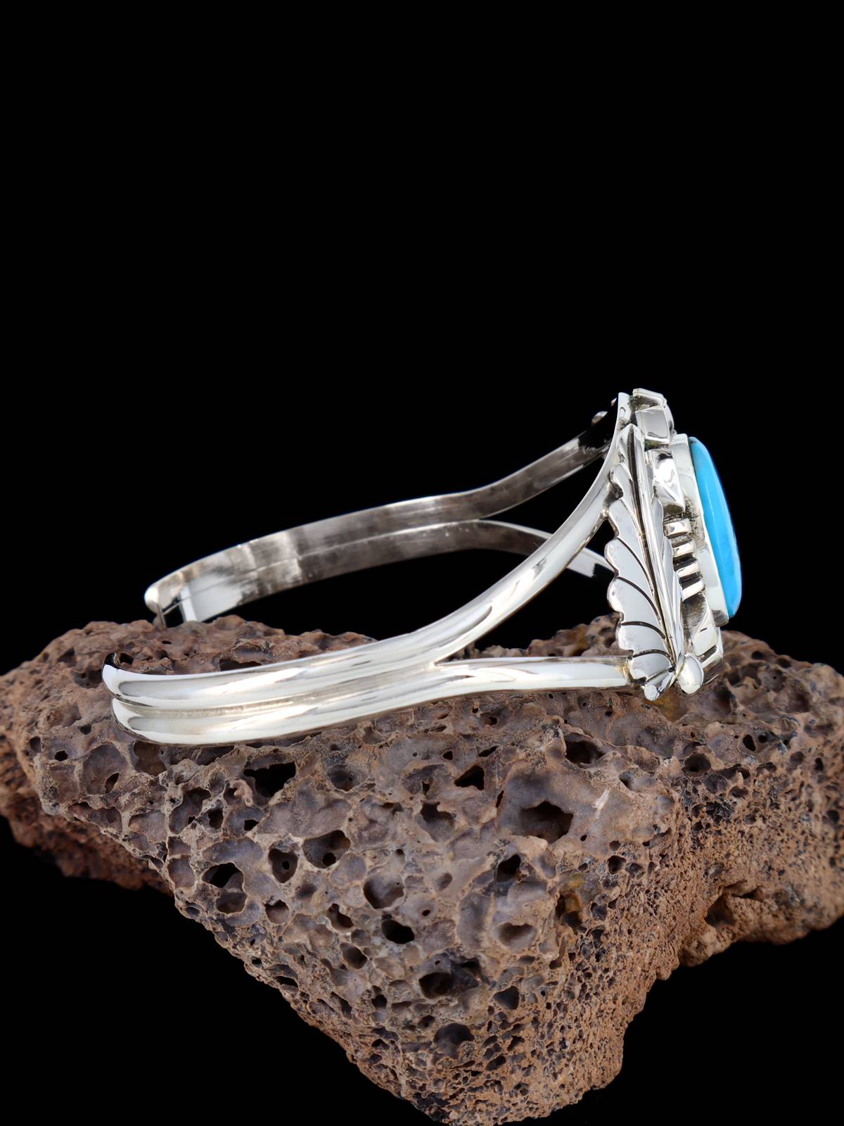 Navajo Sterling Silver Turquoise Cuff Bracelet