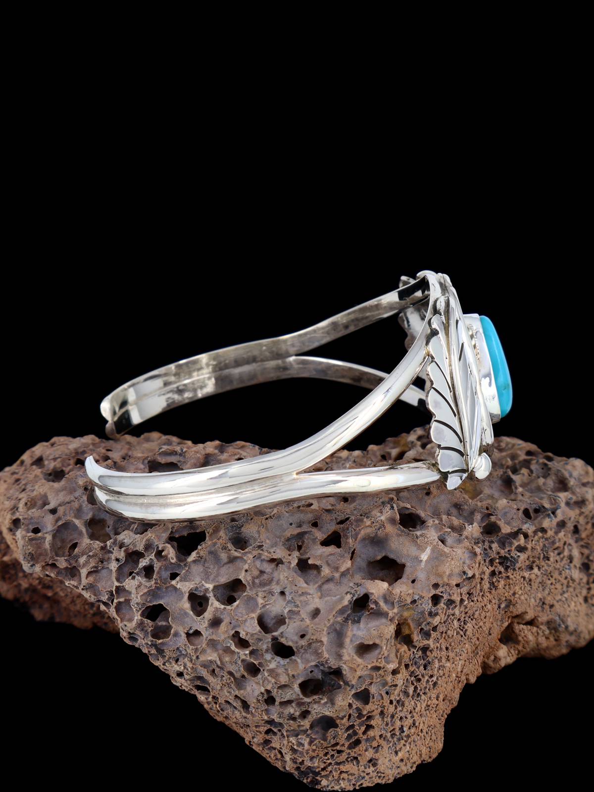 Navajo Sterling Silver Turquoise Cuff Bracelet