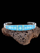 Bracelet incrusté de ciel nocturne en argent sterling Navajo