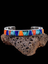 Native American Jewelry Multistone Inlay Cuff Bracelet