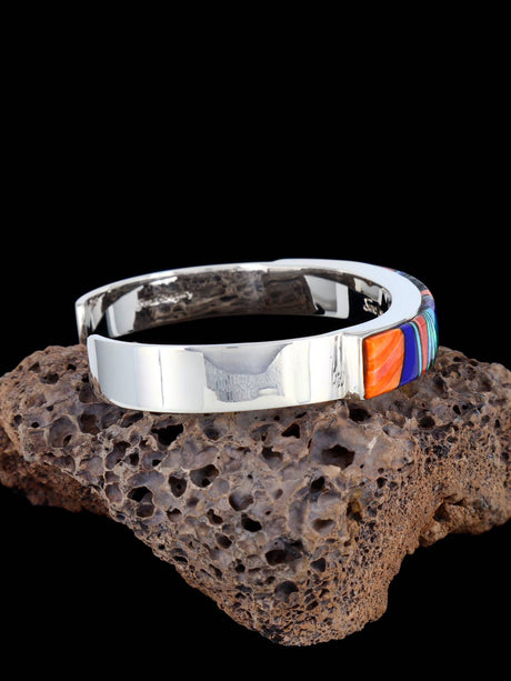 Native American Jewelry Multistone Inlay Cuff Bracelet